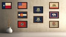 Load image into Gallery viewer, Connecticut State Vintage Flag Canvas Print with Black Picture Frame Home Decor Man Cave Wall Art Collectible Decoration Artwork Gifts
