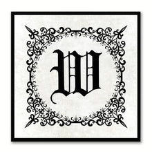 Load image into Gallery viewer, Alphabet W White Canvas Print Black Frame Kids Bedroom Wall Décor Home Art