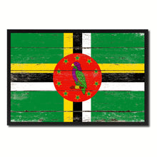 Load image into Gallery viewer, Dominica Country National Flag Vintage Canvas Print with Picture Frame Home Decor Wall Art Collection Gift Ideas