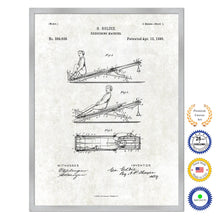 Load image into Gallery viewer, 1886 Exercising Machine Old Patent Art Print on Canvas Custom Framed Vintage Home Decor Wall Decoration Great for Gifts