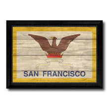 Load image into Gallery viewer, San Francisco City San Francisco State Texture Flag Canvas Print Black Picture Frame