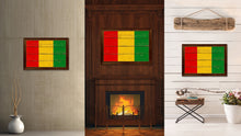Load image into Gallery viewer, Guinea Country Flag Vintage Canvas Print with Brown Picture Frame Home Decor Gifts Wall Art Decoration Artwork