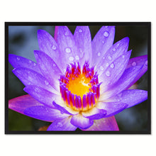 Load image into Gallery viewer, Purple Lotus Flower Framed Canvas Print Home Décor Wall Art