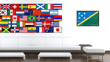 Load image into Gallery viewer, Solomon Islands Country National Flag Vintage Canvas Print with Picture Frame Home Decor Wall Art Collection Gift Ideas