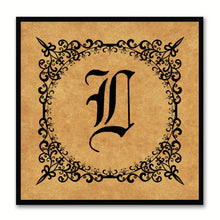 Load image into Gallery viewer, Alphabet L Brown Canvas Print Black Frame Kids Bedroom Wall Décor Home Art