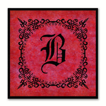 Load image into Gallery viewer, Alphabet B Red Canvas Print Black Frame Kids Bedroom Wall Décor Home Art