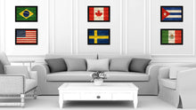 Load image into Gallery viewer, Sweden Country Flag Texture Canvas Print with Black Picture Frame Home Decor Wall Art Decoration Collection Gift Ideas