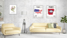 Load image into Gallery viewer, Arkansas Flag Gifts Home Decor Wall Art Canvas Print with Custom Picture Frame
