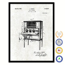 Load image into Gallery viewer, 1929 Radio Apparatus Old Patent Art Print on Canvas Custom Framed Vintage Home Decor Wall Decoration Great for Gifts