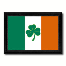 Load image into Gallery viewer, Ireland Saint Patrick Flag Canvas Print Black Picture Frame Gifts Home Decor Wall Art