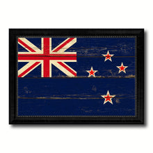 Load image into Gallery viewer, New Zealand Country Flag Vintage Canvas Print with Black Picture Frame Home Decor Gifts Wall Art Decoration Artwork