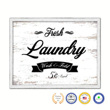 Load image into Gallery viewer, Fresh Laundry Vintage Sign Gifts Home Decor Wall Art Canvas Print with Custom Picture Frame