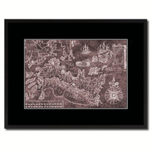 Load image into Gallery viewer, Land Vintage Vivid Sepia Map Canvas Print, Picture Frames Home Decor Wall Art Decoration Gifts