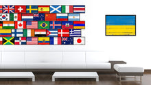 Load image into Gallery viewer, Ukraine Country National Flag Vintage Canvas Print with Picture Frame Home Decor Wall Art Collection Gift Ideas
