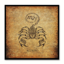 Load image into Gallery viewer, Zodiac Scorpio Horoscope Canvas Print, Black Picture Frame Home Decor Wall Art Gift