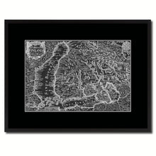 Load image into Gallery viewer, Finland Centuries Vintage Monochrome Map Canvas Print, Gifts Picture Frames Home Decor Wall Art