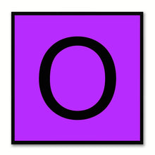 Load image into Gallery viewer, Alphabet O Purple Canvas Print Black Frame Kids Bedroom Wall Décor Home Art