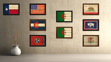 Load image into Gallery viewer, Algeria Country Flag Vintage Canvas Print with Black Picture Frame Home Decor Gifts Wall Art Decoration Artwork
