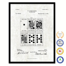 Load image into Gallery viewer, 1893 Face Poker Game Old Patent Art Print on Canvas Custom Framed Vintage Home Decor Wall Decoration Great for Gifts