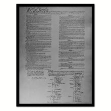 Load image into Gallery viewer, Constitution We The People Canvas Print Home Decor Wall Art, Black Framed
