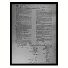 Load image into Gallery viewer, Constitution We The People Canvas Print Home Decor Wall Art, Black Framed