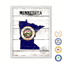 Load image into Gallery viewer, Minnesota Flag Gifts Home Decor Wall Art Canvas Print with Custom Picture Frame