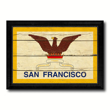 Load image into Gallery viewer, San Francisco City San Francisco State Vintage Flag Canvas Print Black Picture Frame