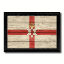 Load image into Gallery viewer, North Irish Ulster City Northern Ireland Country Texture Flag Canvas Print Black Picture Frame