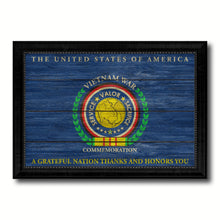 Load image into Gallery viewer, Vietnam War Country Flag Texture Canvas Print with Black Picture Frame Home Decor Wall Art Decoration Collection Gift Ideas