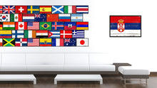 Load image into Gallery viewer, Serbia Country National Flag Vintage Canvas Print with Picture Frame Home Decor Wall Art Collection Gift Ideas