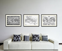 Load image into Gallery viewer, Constantine Empire Vintage B&W Map Canvas Print, Picture Frame Home Decor Wall Art Gift Ideas