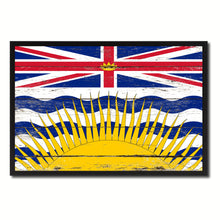 Load image into Gallery viewer, British Columbia Province City Canada Country Flag Vintage Canvas Print with Black Picture Frame Home Decor Wall Art Collectible Decoration Artwork Gifts