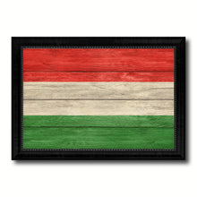 Load image into Gallery viewer, Hungary Country Flag Texture Canvas Print with Black Picture Frame Home Decor Wall Art Decoration Collection Gift Ideas