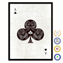 Load image into Gallery viewer, Ace Clover Poker Decks of Vintage Cards Print on Canvas Black Custom Framed
