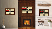 Load image into Gallery viewer, Imperial German Navy 1867-1871 War Military Flag Vintage Canvas Print with Brown Picture Frame Gifts Ideas Home Decor Wall Art Decoration