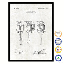 Load image into Gallery viewer, 1904 Electric Tattooing Device Old Patent Art Print on Canvas Custom Framed Vintage Home Decor Wall Decoration Great for Gifts