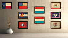 Load image into Gallery viewer, Luxembourg Country Flag Vintage Canvas Print with Brown Picture Frame Home Decor Gifts Wall Art Decoration Artwork