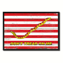 Load image into Gallery viewer, First Navy Jacks Dont Tread On Me Military Flag Vintage Canvas Print with Picture Frame Home Decor Man Cave Wall Art Collectible Decoration Artwork Gifts