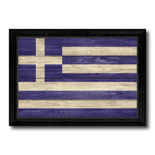 Load image into Gallery viewer, Greece Country Flag Texture Canvas Print with Black Picture Frame Home Decor Wall Art Decoration Collection Gift Ideas