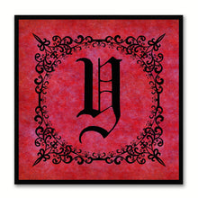 Load image into Gallery viewer, Alphabet Y Red Canvas Print Black Frame Kids Bedroom Wall Décor Home Art