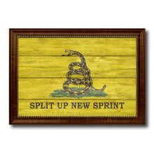 Load image into Gallery viewer, Split Up New Sprint Military Flag Texture Canvas Print with Brown Picture Frame Home Decor Wall Art Gifts