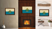 Load image into Gallery viewer, San Marino Country Flag Vintage Canvas Print with Brown Picture Frame Home Decor Gifts Wall Art Decoration Artwork