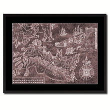 Load image into Gallery viewer, Land Vintage Vivid Sepia Map Canvas Print, Picture Frames Home Decor Wall Art Decoration Gifts