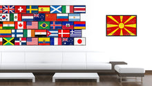 Load image into Gallery viewer, Macedonia Country National Flag Vintage Canvas Print with Picture Frame Home Decor Wall Art Collection Gift Ideas