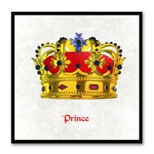 Load image into Gallery viewer, Prince White Canvas Print Black Frame Kids Bedroom Wall Home Décor