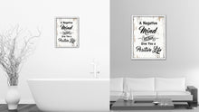 Load image into Gallery viewer, A Negative Minds Will Never Give You A Positive Life Vintage Saying Gifts Home Decor Wall Art Canvas Print with Custom Picture Frame