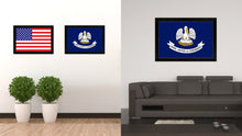 Load image into Gallery viewer, Louisiana State Flag Canvas Print with Custom Black Picture Frame Home Decor Wall Art Decoration Gifts