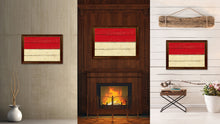 Load image into Gallery viewer, Indonesia Country Flag Vintage Canvas Print with Brown Picture Frame Home Decor Gifts Wall Art Decoration Artwork