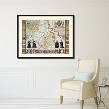 Load image into Gallery viewer, Cambridgeshire Vintage Antique Map Wall Art Home Decor Gift Ideas Canvas Print Custom Picture Frame