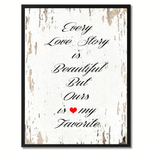 Load image into Gallery viewer, Every Love Story Is Beautiful Saying Canvas Print, Black Picture Frame Home Decor Wall Art Gifts